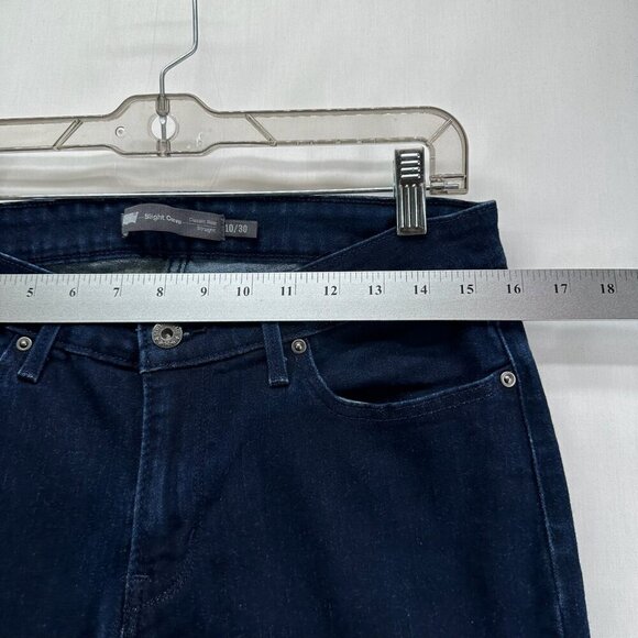 Levi's Jeans Womens 10/30 Slight Curve Classic Rise Straight Dark Washed Blue - Picture 10 of 12